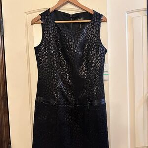 Laundry By Shelli Segal Black Textured Mini Dress